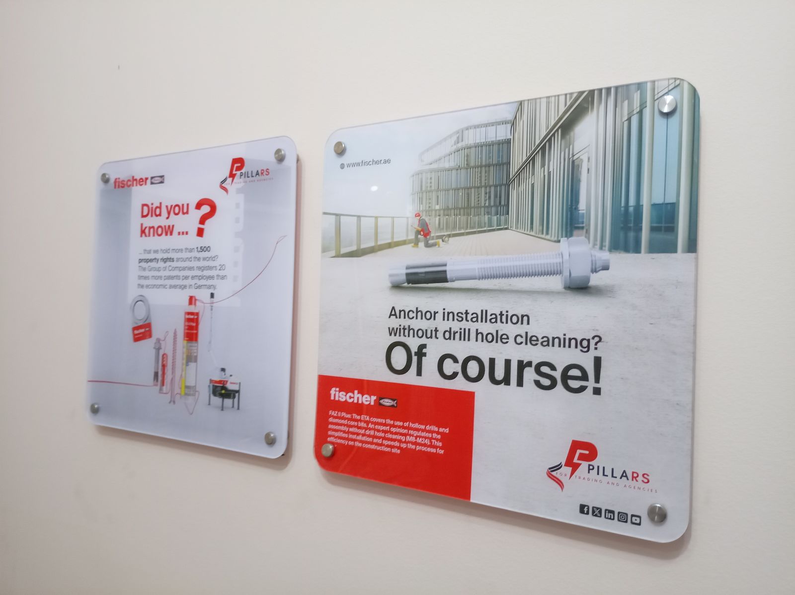 لوحتا أكريليك مزدوجتان - Did You Know و Anchor Installation